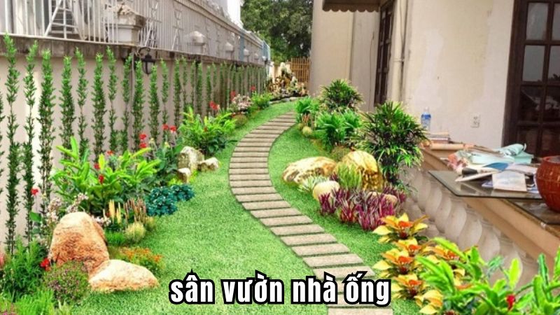 sân vườn nhà ống